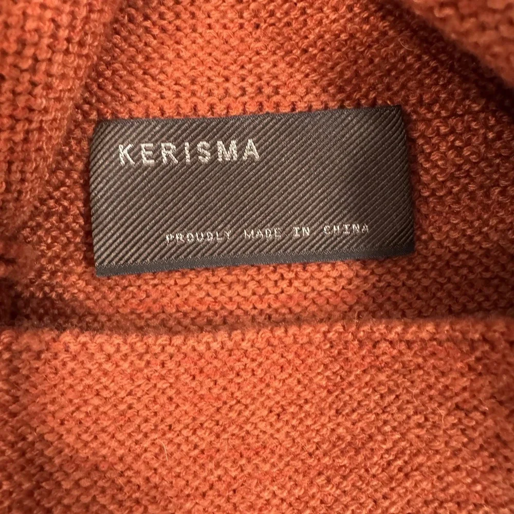 Kerisma Sweater Womens‎ One Size Orange Red Wool Blend Oversized Split Sleeve